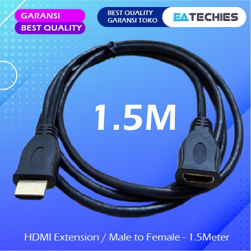 Kabel HDMI Extension 1.5 Meter / Perpanjangan / HDMI Male to Female