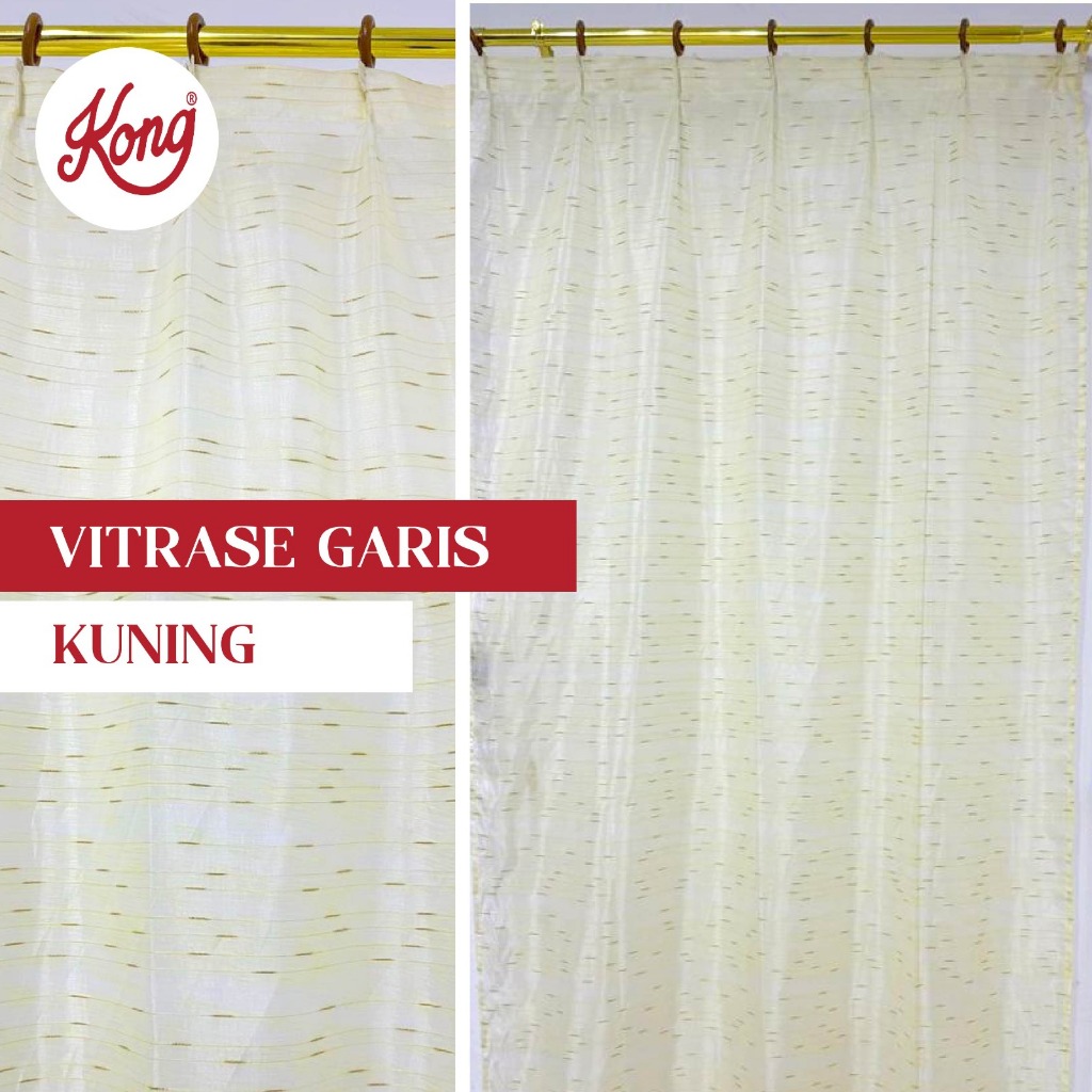 1 PCS VITRASE GORDEN PREMIUM MOTIF GARIS GARIS MINIMALIS CANTIK DAN TEBAL LEBAR 1 METER TINGGI  4 UK
