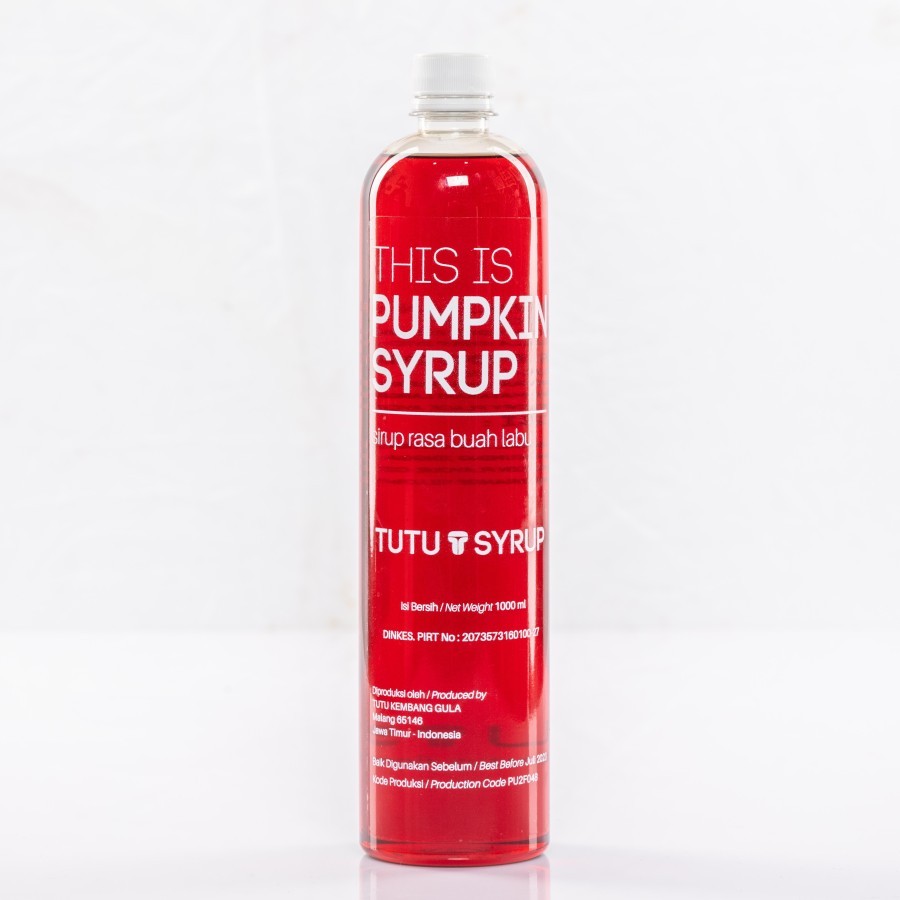 

Tutu Flavors Pumpkin Syrup 1000ml - Sirup buah Labu