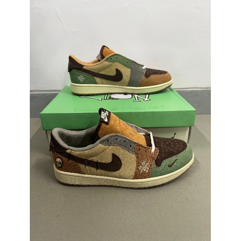 Nike Air Jordan 1 Low OG Voodoo Flax And Oil Green (Original Material 100%)