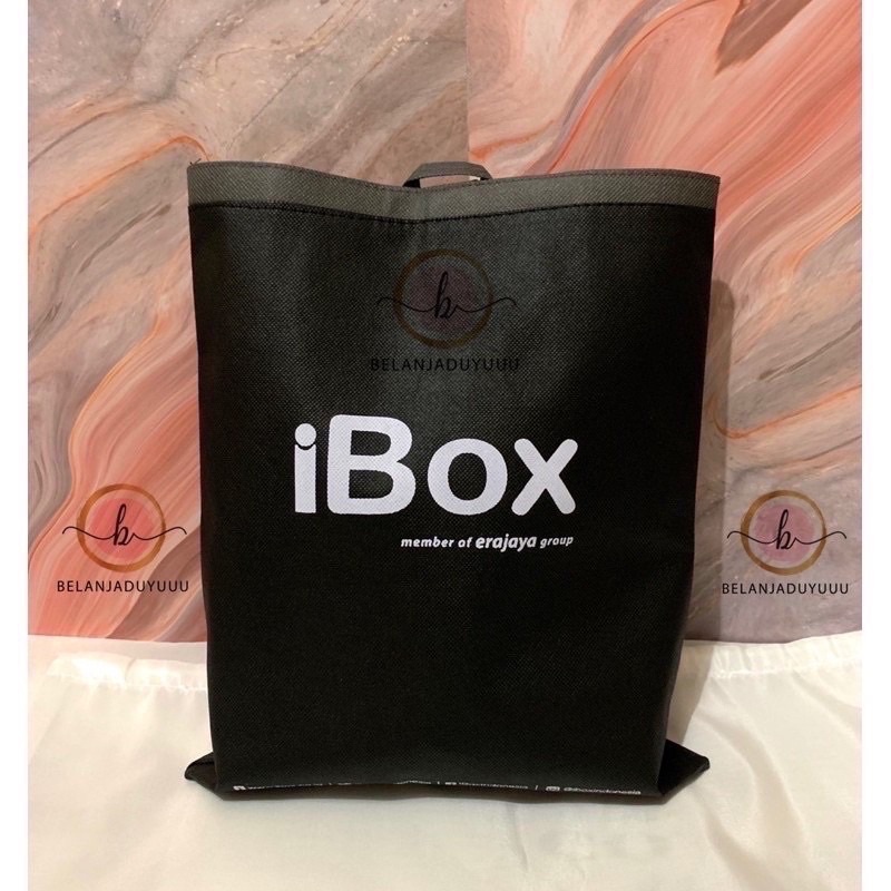 

[READY\ Paperbag Ibox Hitam | Shopping Bag iBox Tote Bag Pembungkus Kado Muat Box