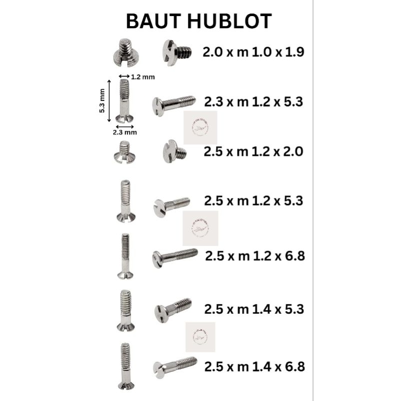 BAUT JAM TANGAN HUBLOT ORIGINAL WARNA SILVER KUAT DAN KOKOH