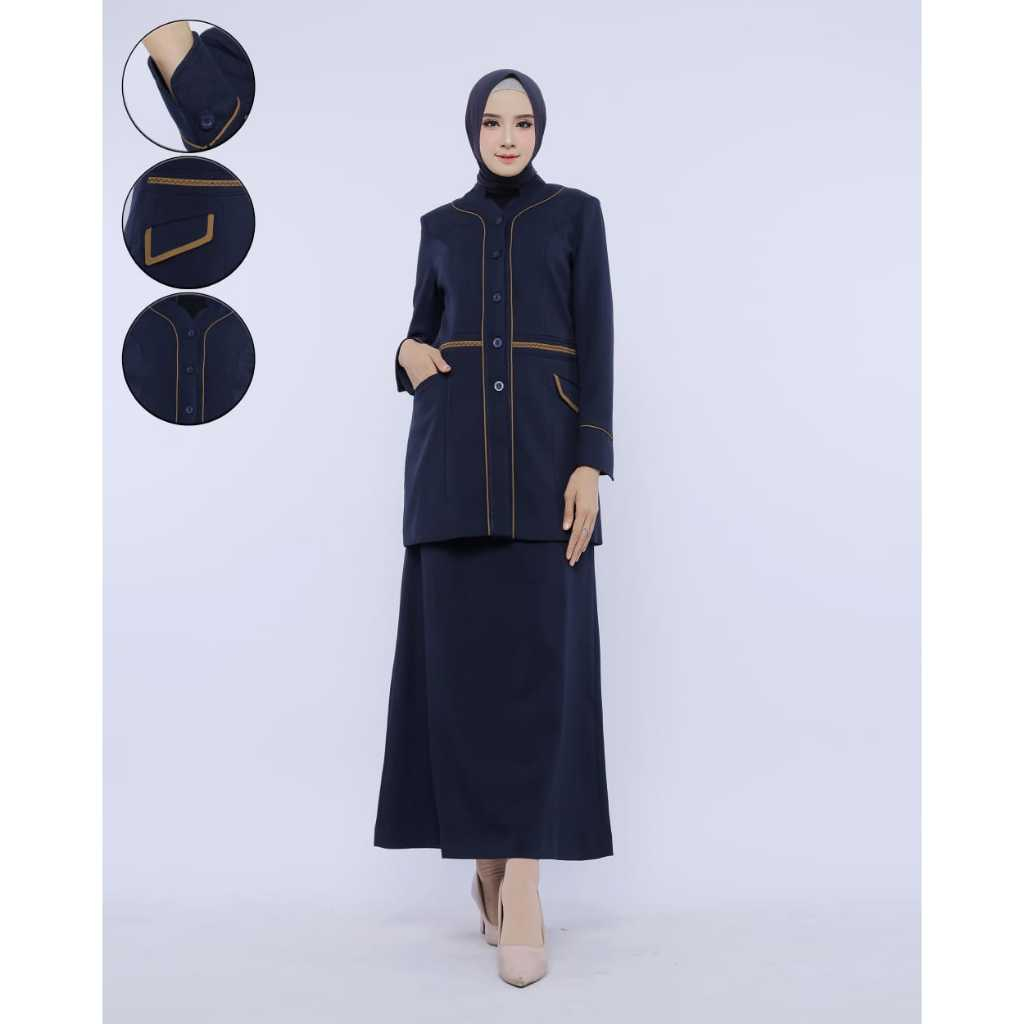 Seragam  PRINCESSFA PDH  Biru Dongker Rok ,Seragam  PDL Guru Biru Dongker ROK , Seragam Kerja PDL Bi