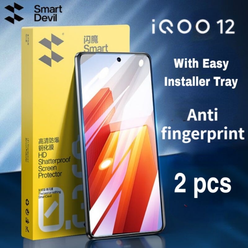 Tempered Glass SmartDevil Vivo Iqoo 12 easy installer Smart Devil
