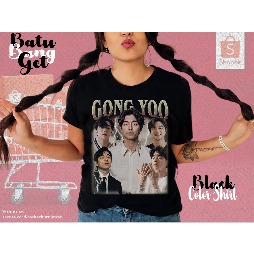 Gong Yoo T-shirt | K-pop T-shirt | Kaos Acid Wash Oversized