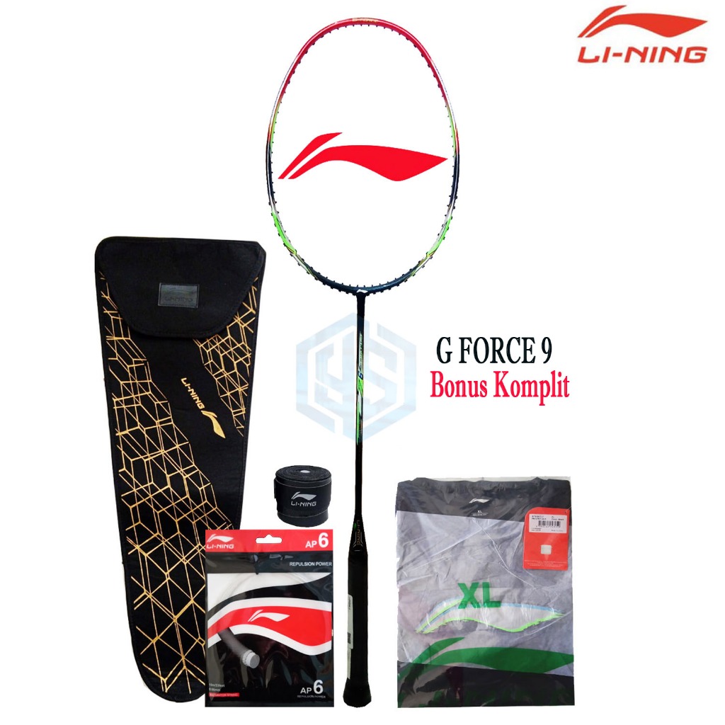 Raket Badminton Lining G Force 9 Bonus Komplit