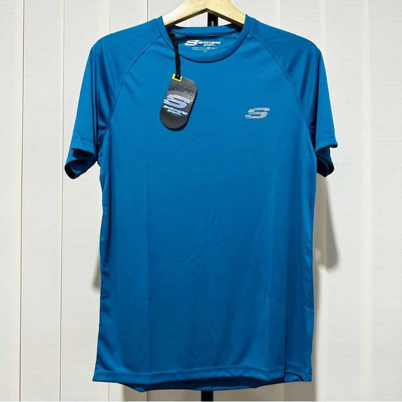 Size M Baju Olahraga Pria Skechers Dark Turquoise Original