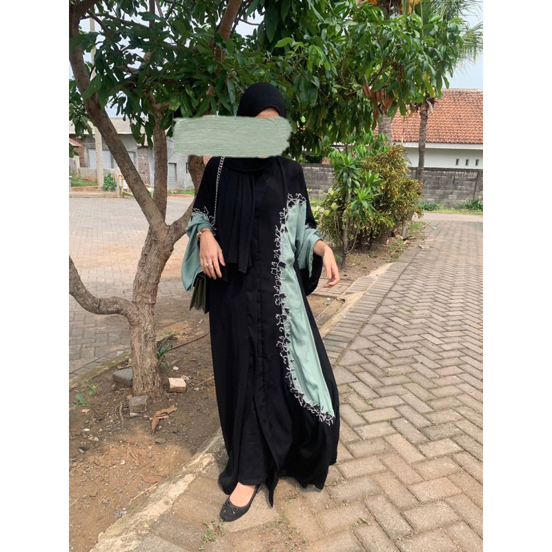 syeza abaya big size jumbo arab dubai ld 90 95 100 110 120 130 140 150 payet hitam berpayet pesta fu