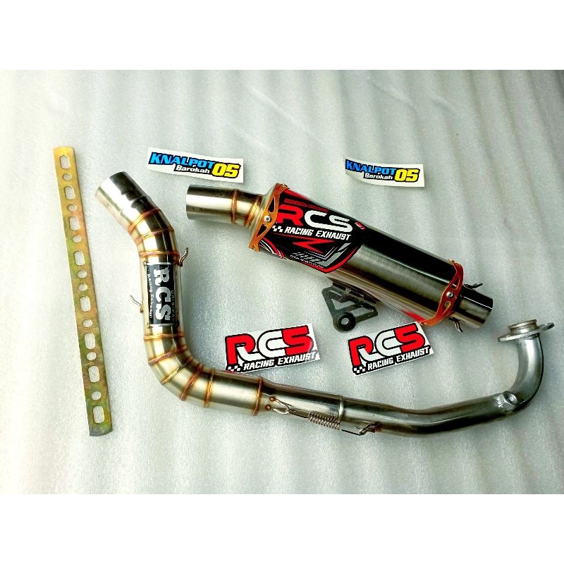 Knalpot Original RCS dan knalpot Daeng4( riques saringan )inlet 38 mm Carbon mio sporty,mio j,miogt,