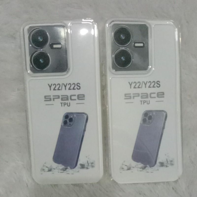 Softcase Casing Vivo Y22/Y22S Silikon Case Bening Transparan Pelindung Belakang Kamera