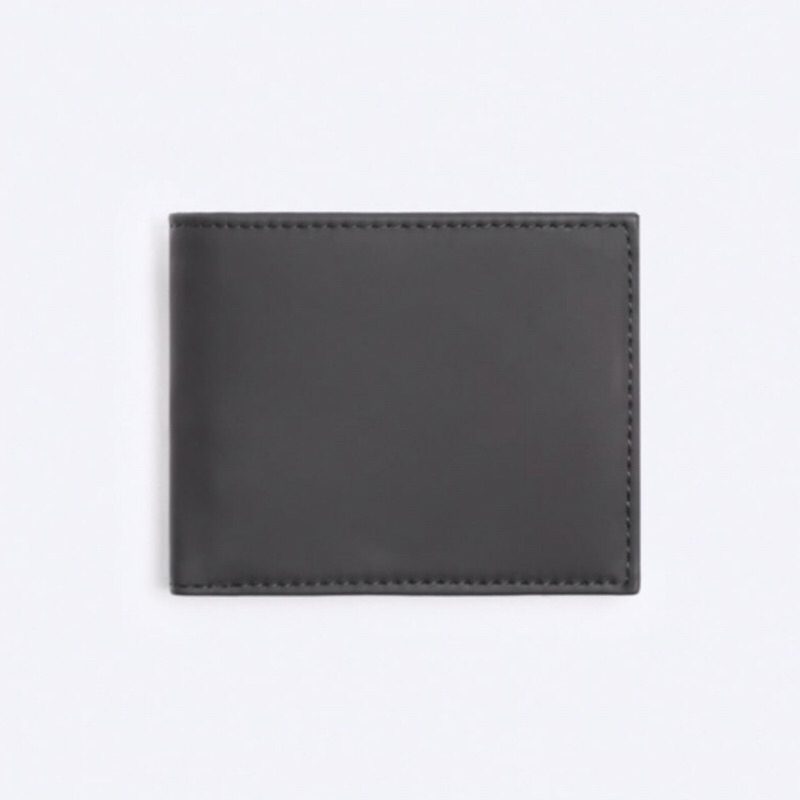 ZARA Men Rubberised Wallet Dompet Lipat Pria Black