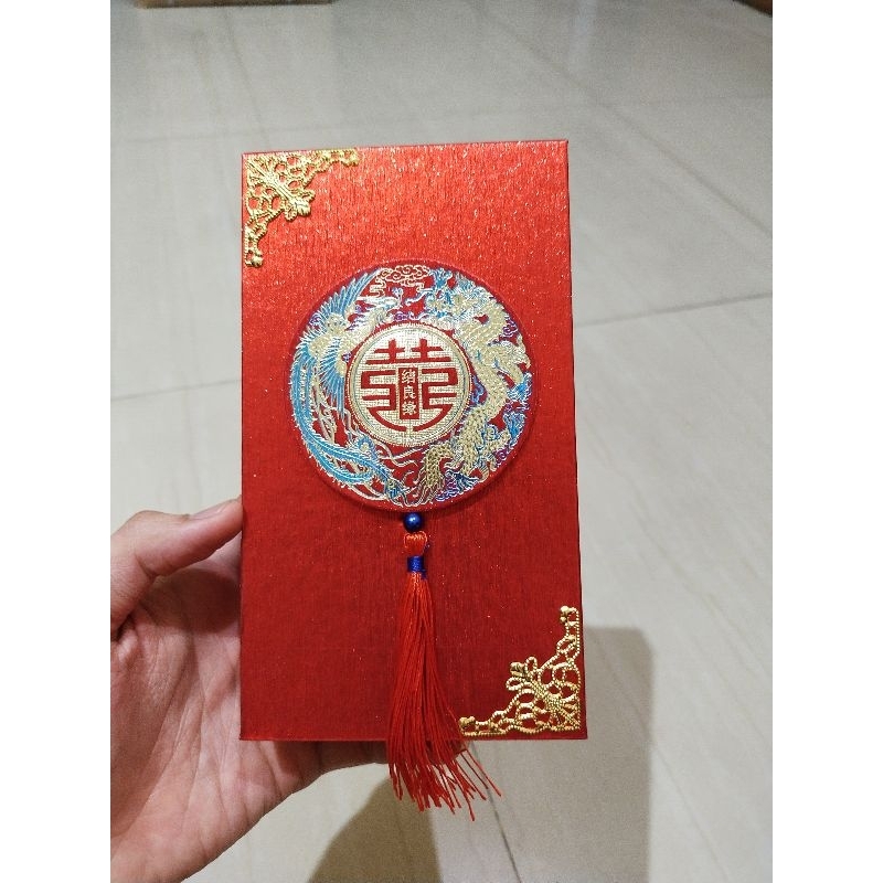 

Red Amplop / Kotak Angpao Mewah Shuang Xi (Double Happiness)