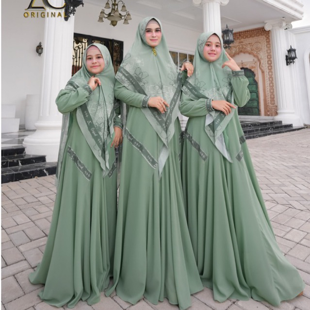 Gamis AC Original Caupel terbaru / Rania Caupel / Gamis Caupel ibu dan anak terbaru / gamis syari pr