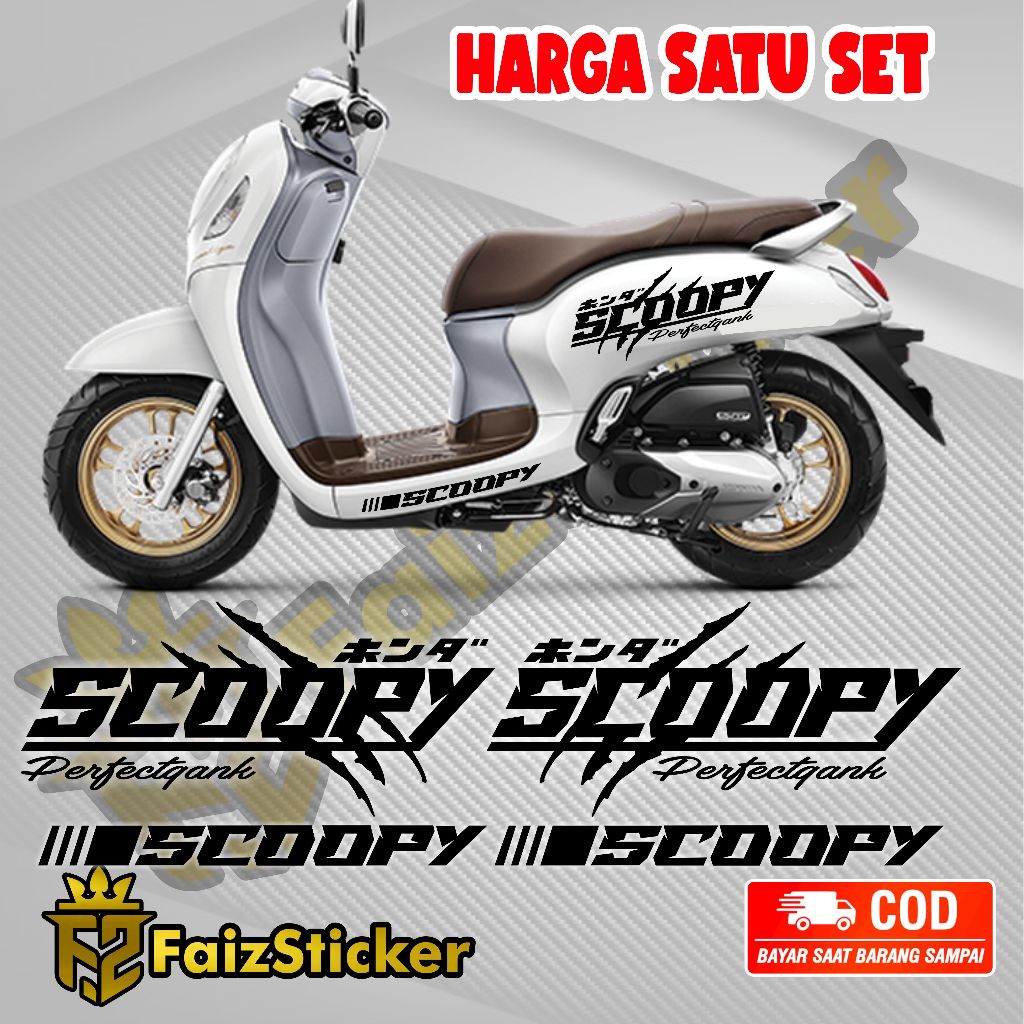 sticker cutting cakar monster stiker scoopy stiker body scoopy stiker variasi motor scoopy