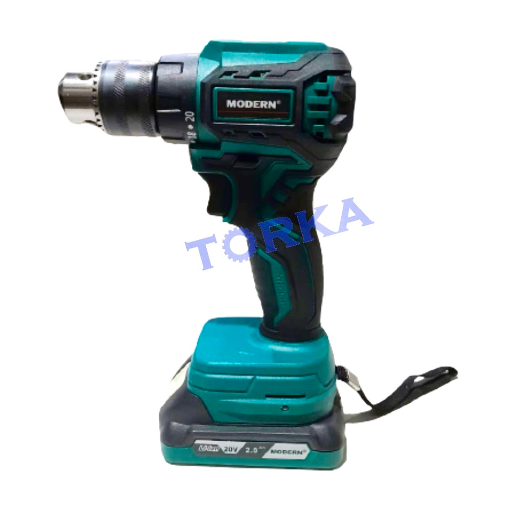 Bor Baterai 13mm MODERN M17 Set Cordless Drill 20v 2Ah