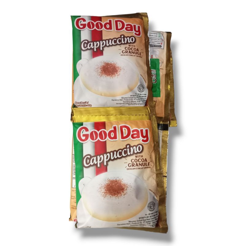 

Good Day Cappucino with cocoa granule kopi instan Renceng isi 10 pcs