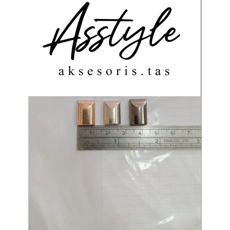 stopper resleting tas besi/stopper ujung resleting besi/stoper Matian resleting (1losin/12pcs)