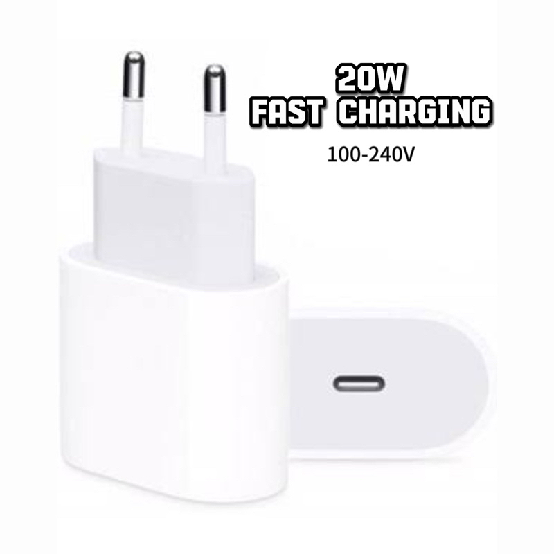 Adaptor IOS 20W Fast Charging USB-C Power Adapter Charger IOS / Batok Iphone Type C / Batok Lightnin