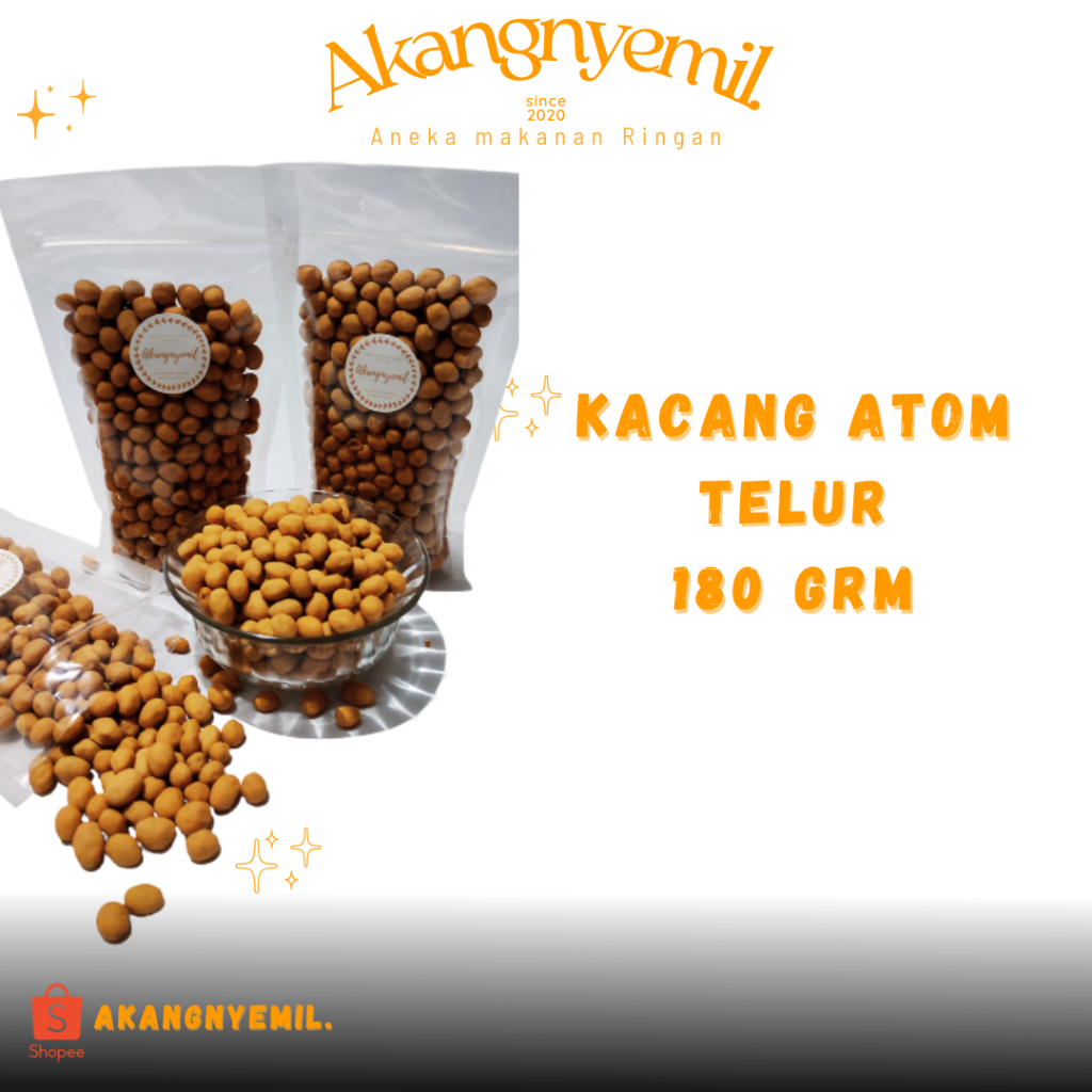 

KACANG ATOM TELUR 180Grm BY AKANGNYEMIL KACANG TELUR ATOM OVEN MAKANAN RINGAN KACANG ATOM KACANG ATOM TELUR KACANG TELUR KACANG TELUR ATOM OVEN KACANG OVEN TELUR KACANG ATOM TELUR KACANG OVEN