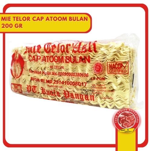 

MIE TELOR CAP ATOOM BULAN 200 Gr