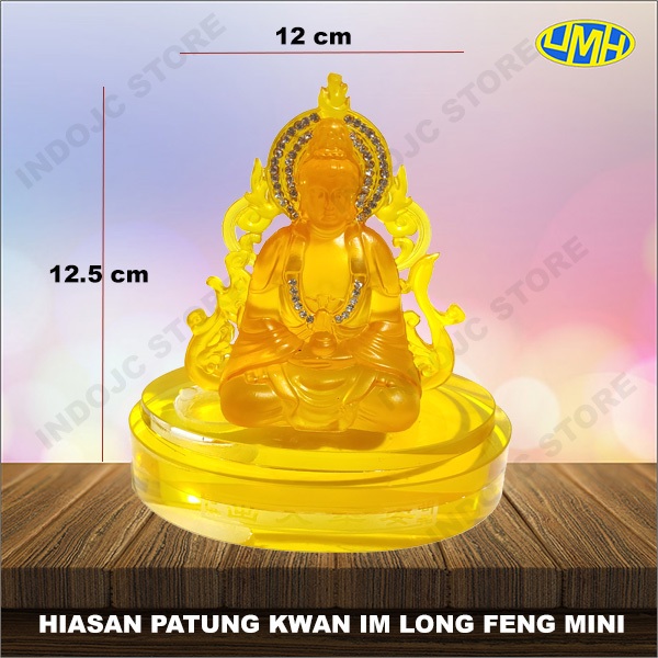 hiasan Patung  Dewa Buddha Kwan Im Kecil Bahan kaca Untuk Dekorasi Mobil