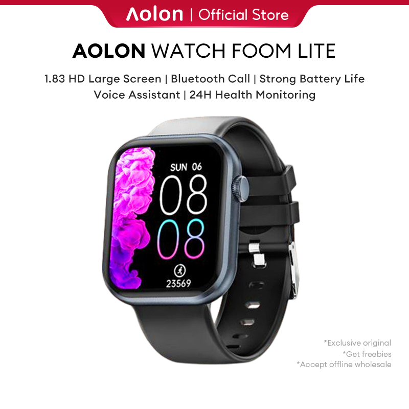 Aolon FOOM LITE Smart Watch 1.83 inch Bluetooth Call Jam Tangan Men Custom Wallpaper IP68 Waterproof