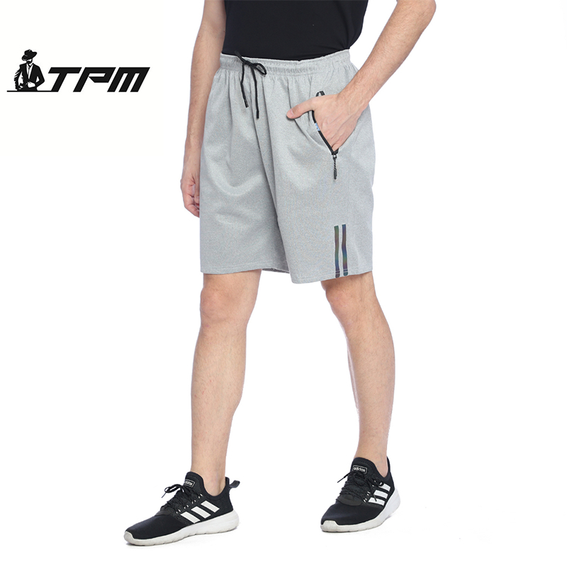Celana Pendek Pria Parasut Mikro Stripe Abu Training Sport Jumbo 512