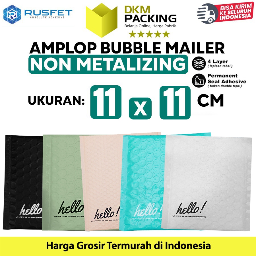

Amplop Bubble Mailer Bag 11x11cm Polybubble Bubblewrap Envelope RUSFET