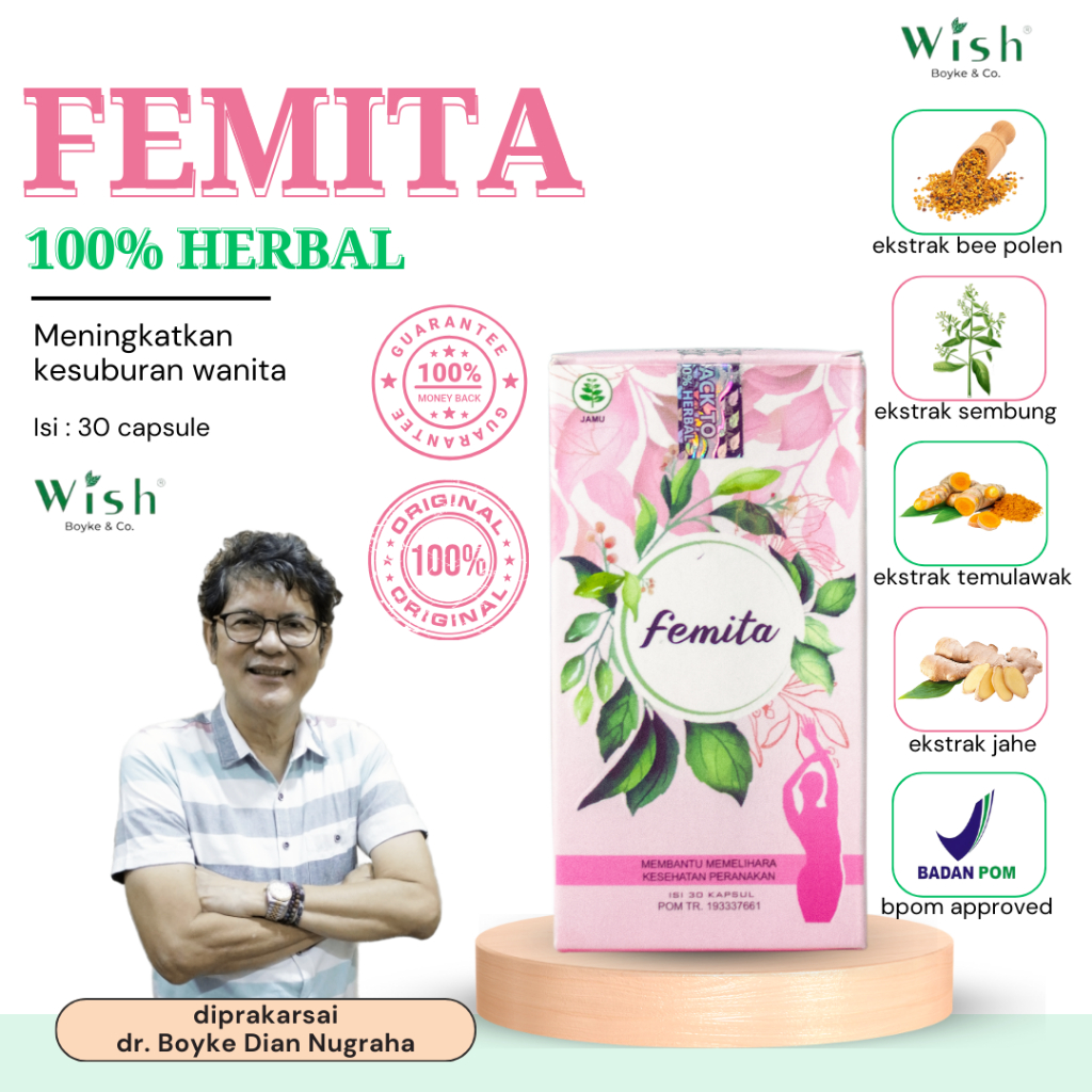 Wish Femita by dr Boyke Kapsul Penyubur Kandung*n Wanita - Obat Hamil Kapsul Promil Obat Cepat Hamil