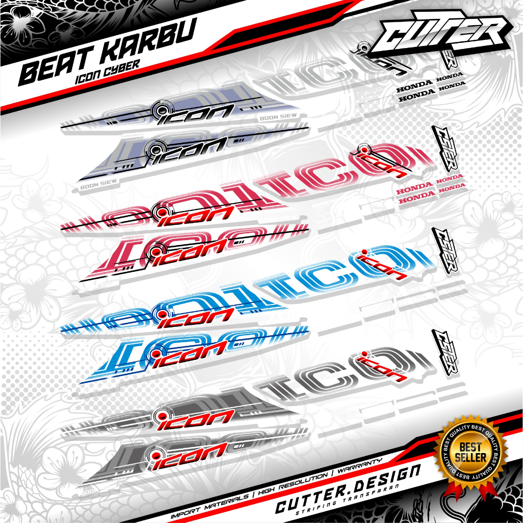 STRIPING TRANSPARAN BEAT KARBU icon cyber