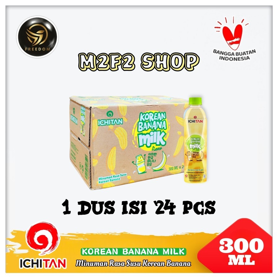 

Ichitan Korean Banana Flavored Milk | Pisang Susu Botol Pet - 300 ml (Kemasan Karton)