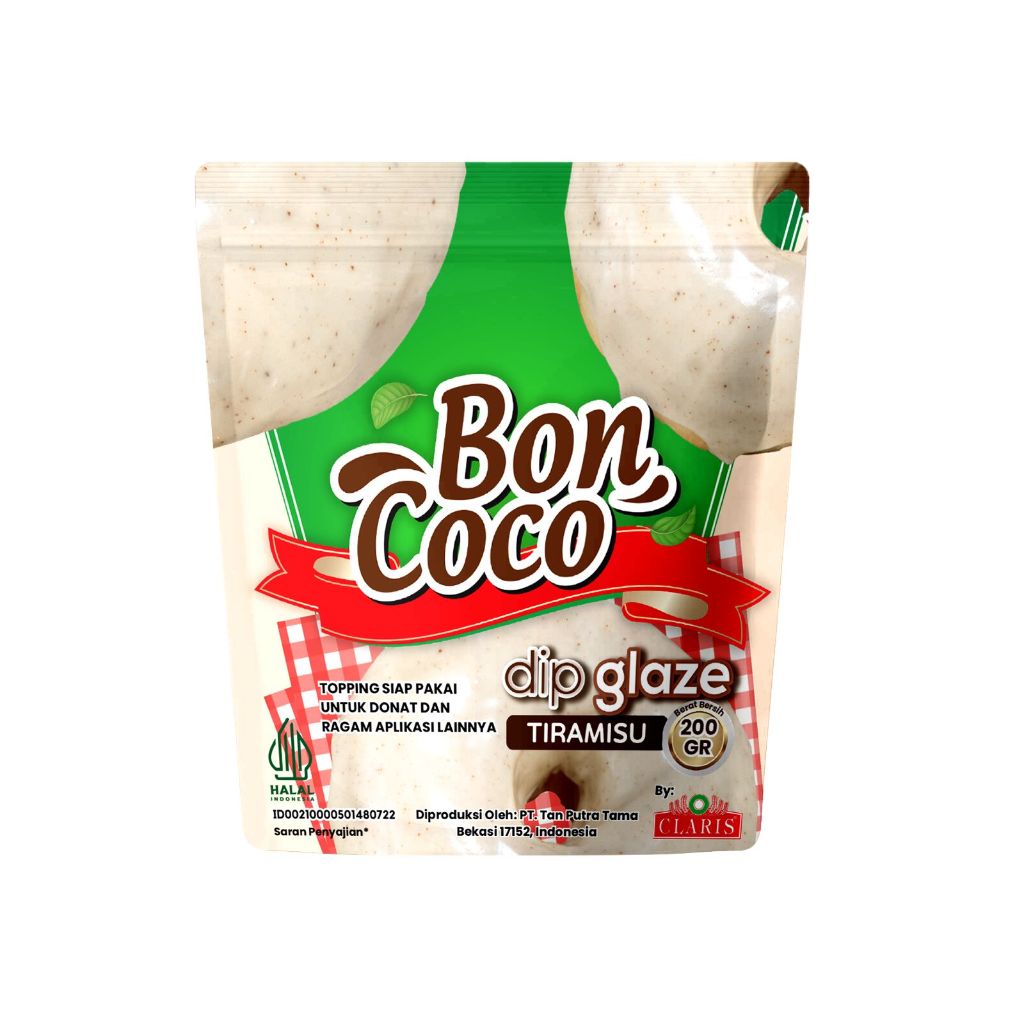 

Boncoco Dip Glaze Tiramisu 200gr Kemasan Pouch / Topping Donat Enak MURAH