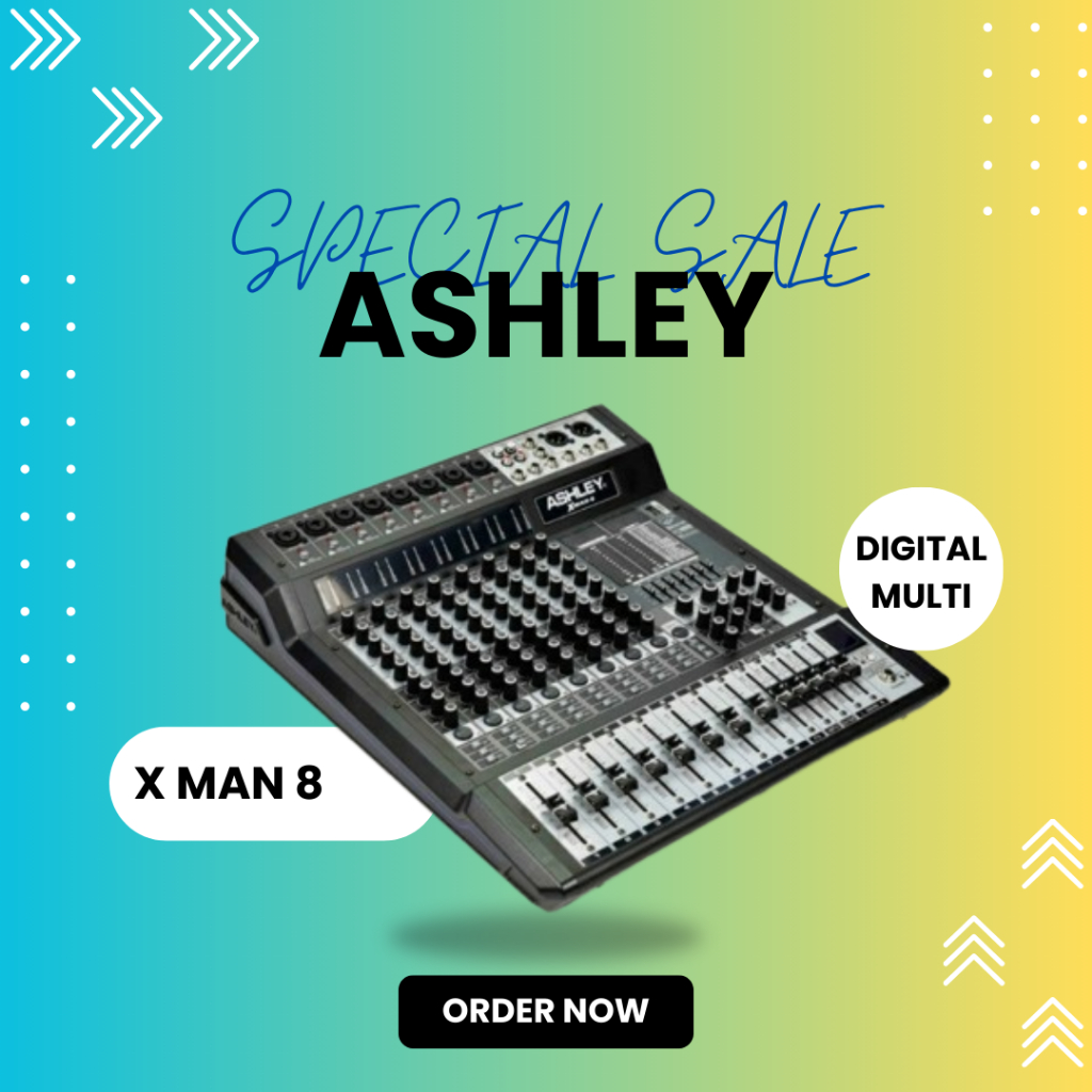 MIXER AUDIO ASHLEY X MAN 8 / X-MAN8 / XMAN8 8 CHANNEL GARANSI RESMI ASHLEY