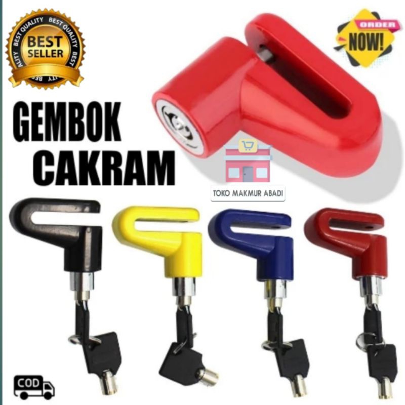Kunci Gembok Cakram Motor Universal Gembok Cakram Kunci Besi Anti Maling