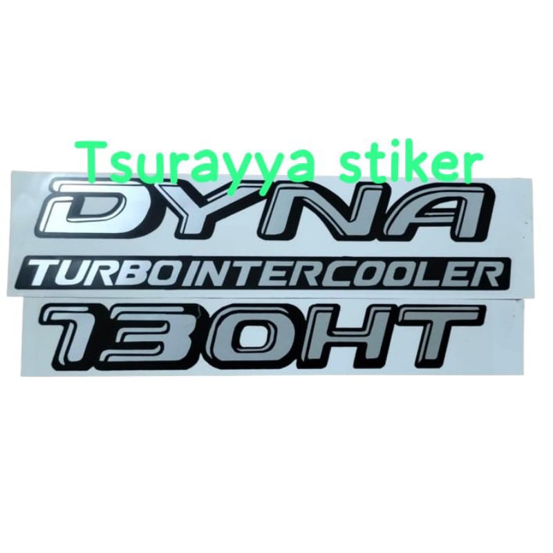 Ay00 Stiker depan mobil Dyna/stiker mobil tulisan Dyna Turbo Intercooler 130HT
