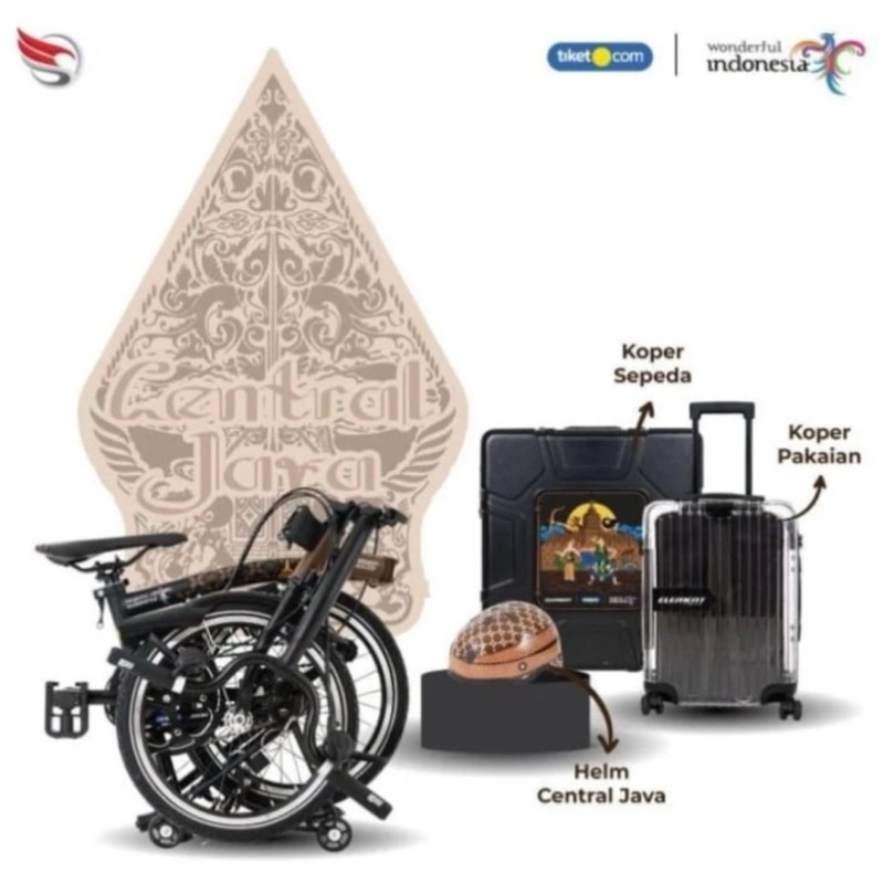 Sepeda lipat folding ellement pikes CentraL JAVA + Koper Helm