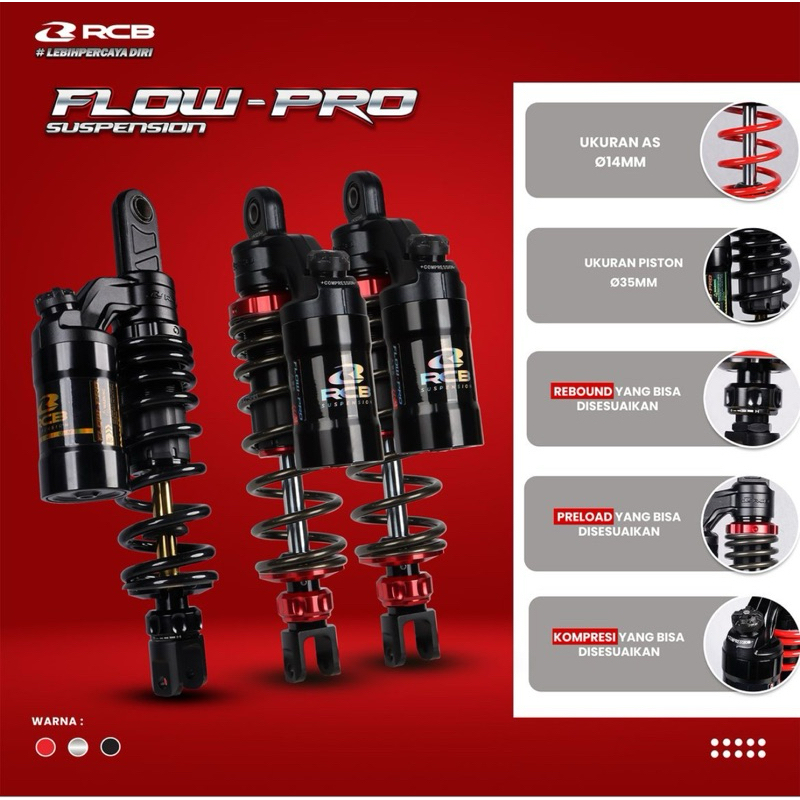 Shockbreaker RCB Suspension RCB Absorber RCB RACING BOY Type Flow-Pro