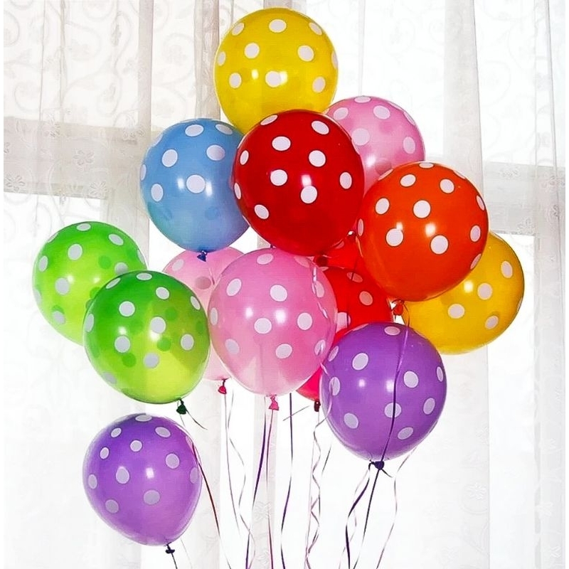 𝙋𝙏 𝙏𝙊𝙔𝙎 - Balon Ulang Tahun Polkadot Isi 100pcs / Balon Polkadot Isi 100 Pcs