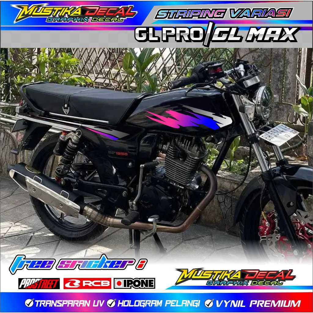 STRIPING VARIASI HONDA GL PRO - GL MAX / STICKER LIST VARIASI MOTOR GL PRO - GL MAX