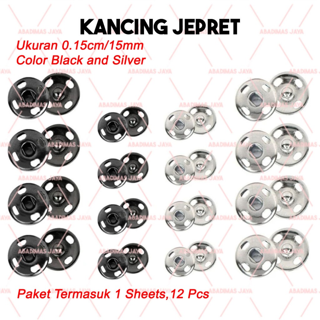 Kancing Jepret / Kancing Cetet 15mm Prym