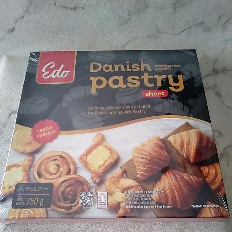 

EDO DANISH PASTRY 750 GR- LEMBARAN PASTRY 88x22x0,25cm