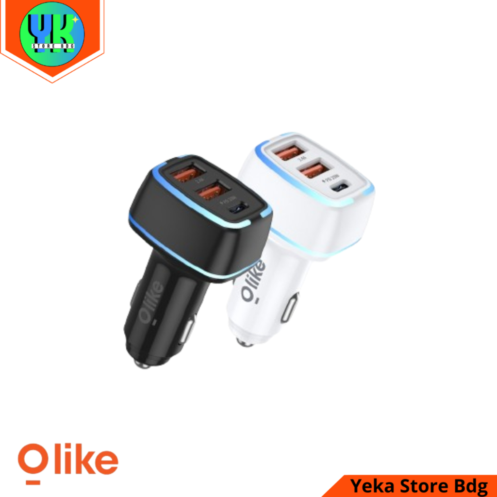 CHARGER MOBIL OLIKE R3 DUAL USB TYPE C FAST CHARGING PD 20W LED R3
