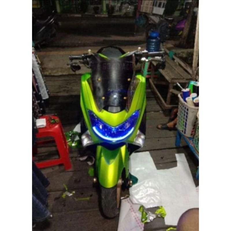 STIKER SKOTLET LIME GREEN SKOTLET MOTOR SATIN HIJAU LEMON DOFF METALIK