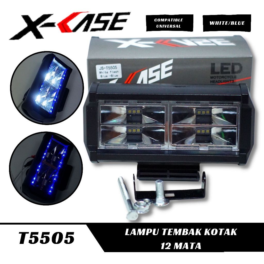 LAMPU TEMBAK 4 MATA KOTAK LED PIW PIW LED FOGLAMP PIW PIW 4 MATA MODEL KOTAK  UNIVERSAL MOTOR MOBIL