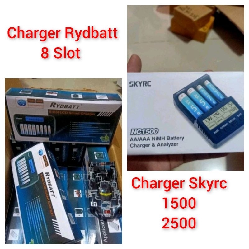 Varian Charger Casan Baterai Rydbatt 8 Slot LCD & Skyrc 1500