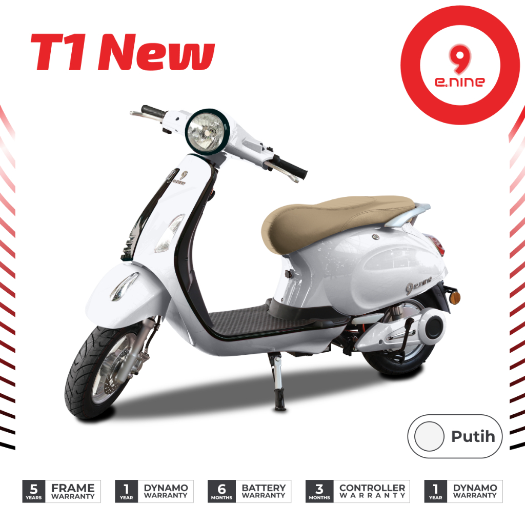 Enine Indonesia Motor Listrik T1 NEW - Putih