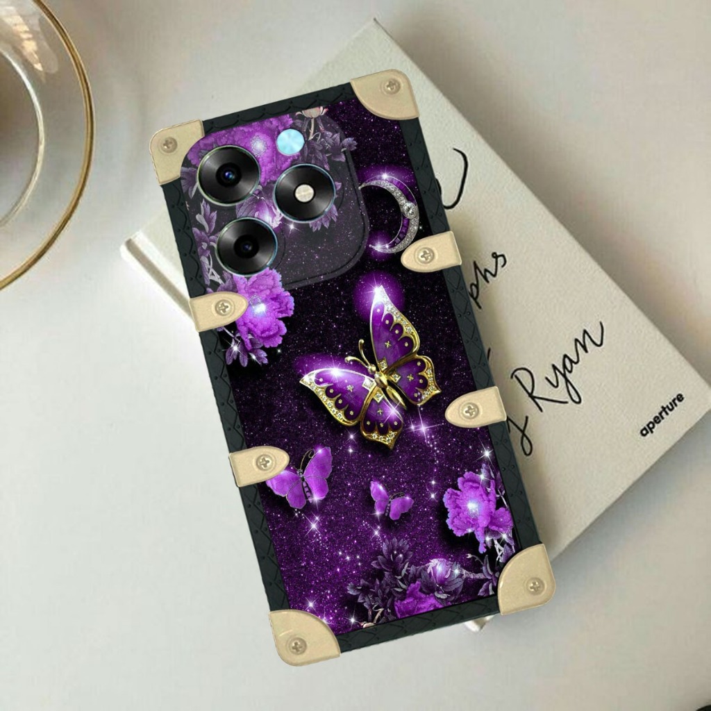 #M27 Case Retro Luxury Shockprooft bfly love Ip x / xr / xs nax / 11 / 12 / 13 / 14 / 15 / 11 pro / 