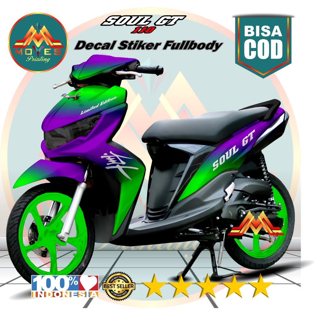 BISA COD. TERBARU Decal Stiker Motor full body Yamaha Mio Soul GT 110 Stiker Variasi Soul Gt 110