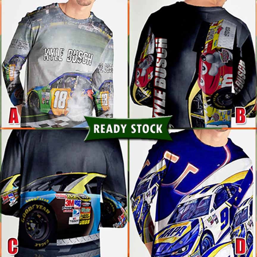 Kaos Kyle Busch Nascar Tshirt Casual Bahan Polyester Fullprint T-SHIRT Standar Distro New Arrival FU