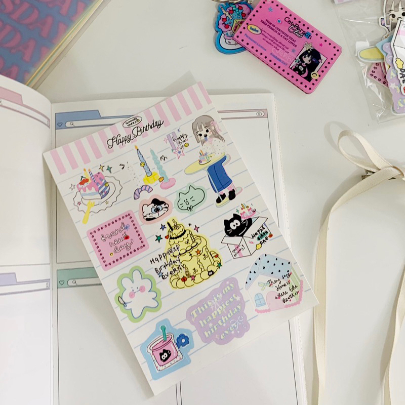 

Summer Tapes - Happie Birthdae Sticker Pack/Seal sticker/ Sticker deco